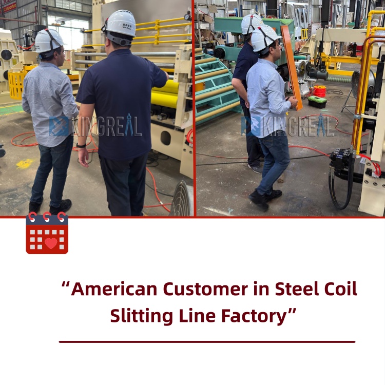 American Customer in Steel Coil Slitting Line Factory